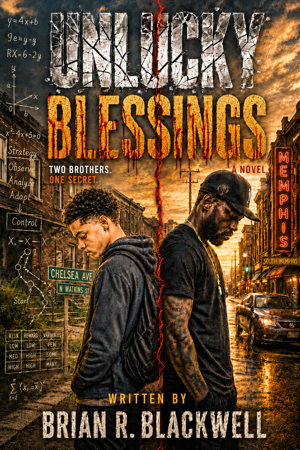Unlucky Blessings urban novel cover by Brian R. Blackwell